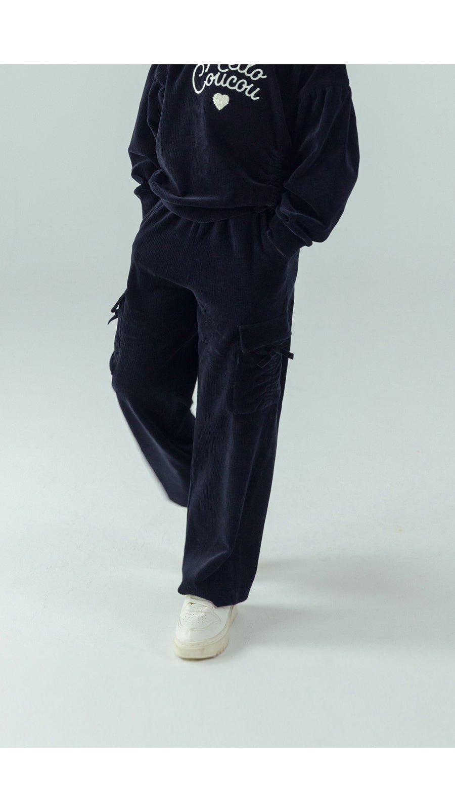 I LOVE J Hello coucou semi velour pants