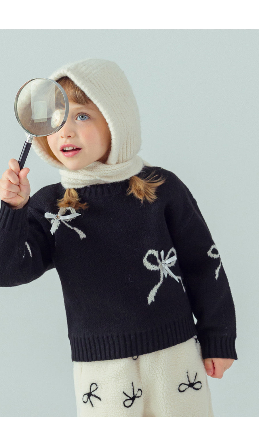 I LOVE J Ribbon short knit top