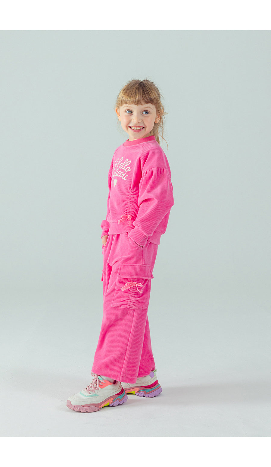 I LOVE J Hello coucou semi velour pants