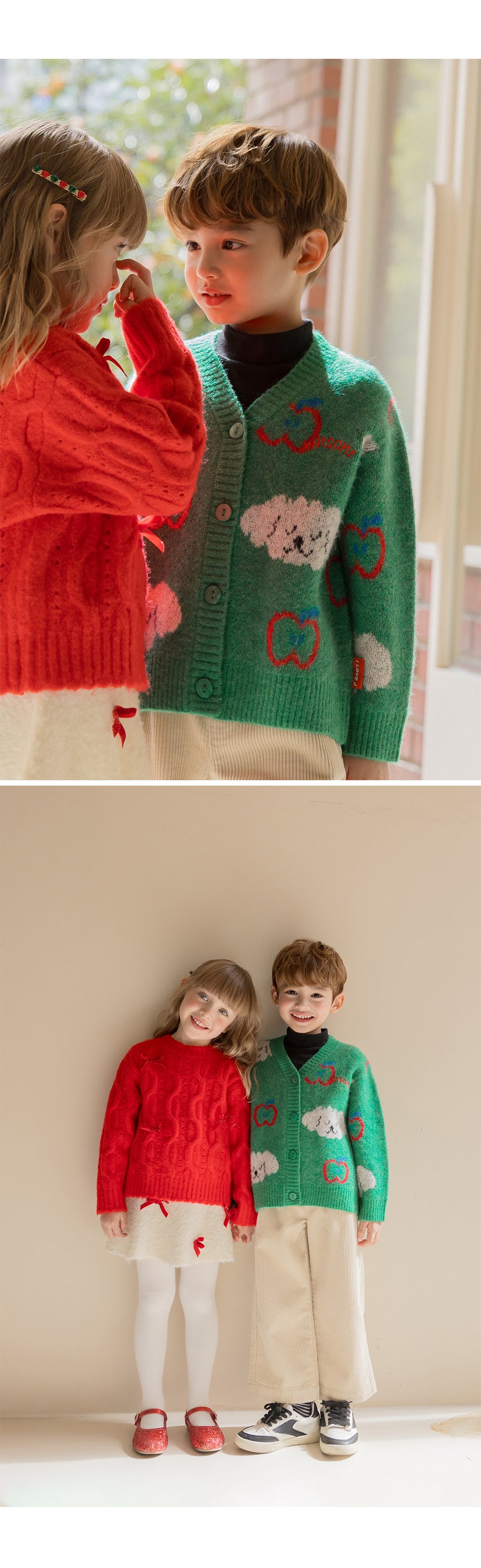 I LOVE J Poodle knit cardigan