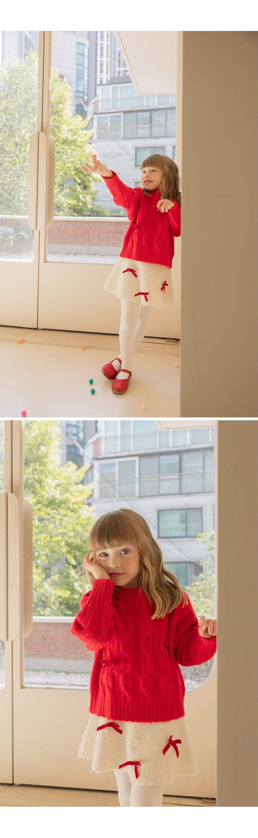 I LOVE J Ribbon knit skirt