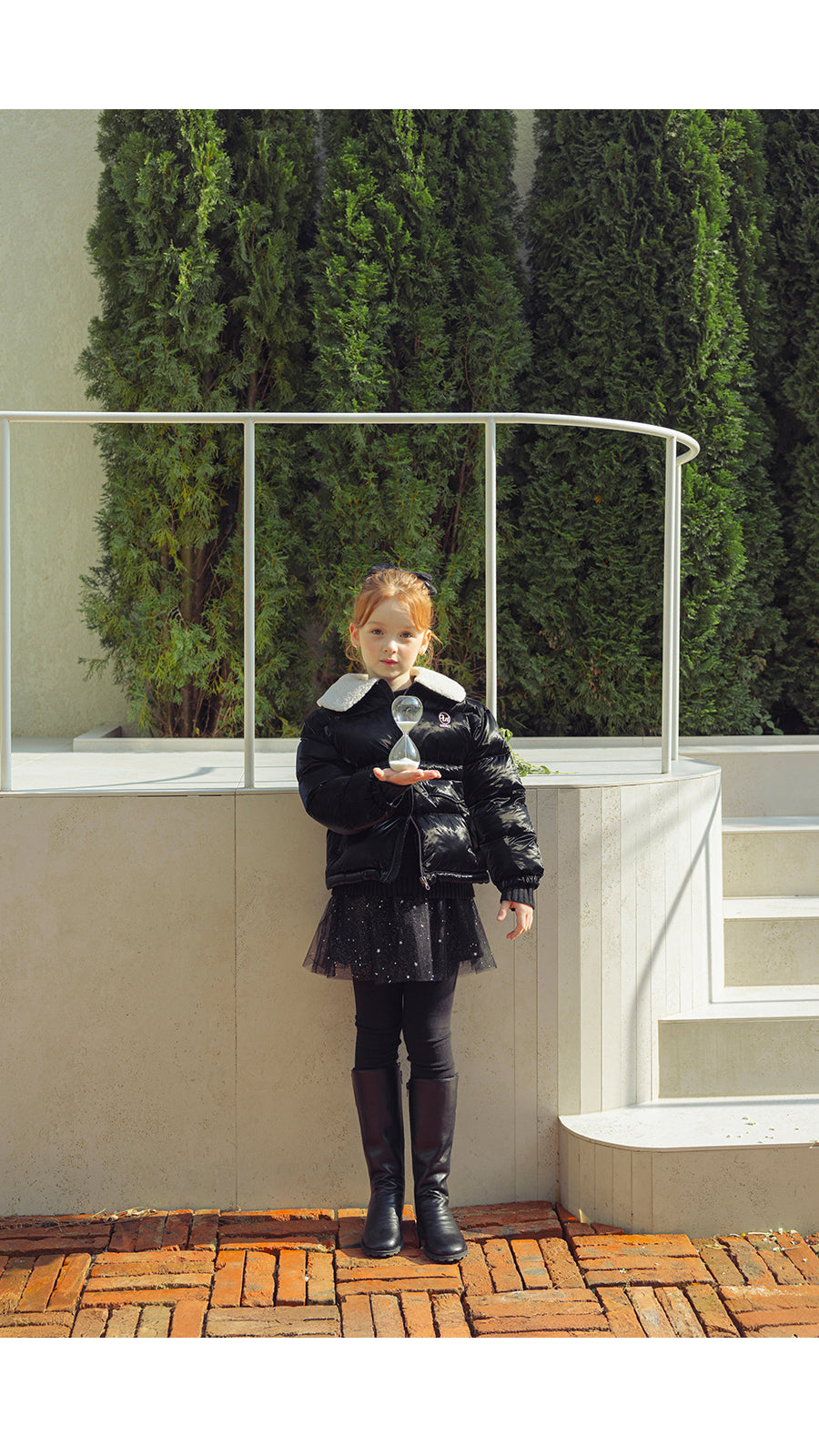 I LOVE J Fur collar solarball padding jacket