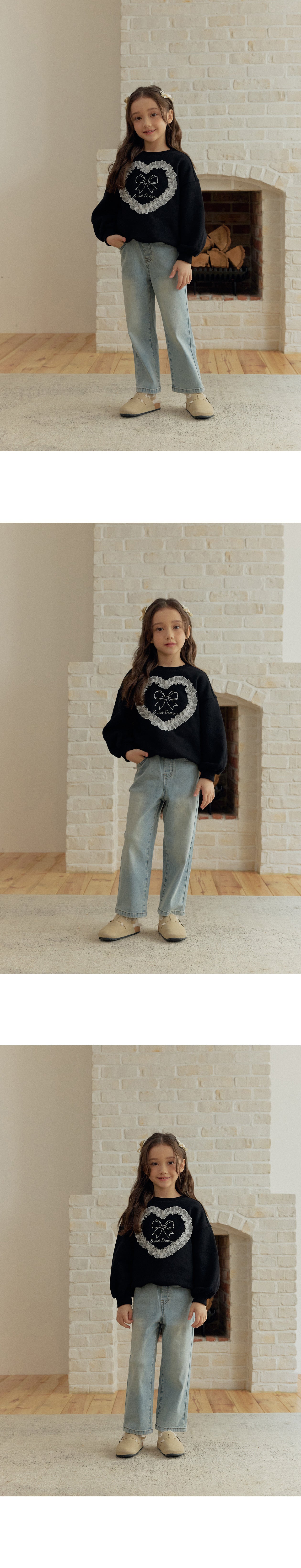 BEBETAILOR Heart ribbon fleece mtm