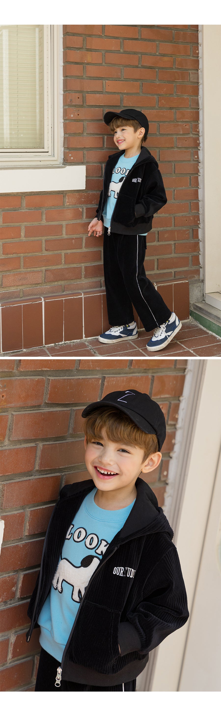 I LOVE J My studio velour hoodie zip-up