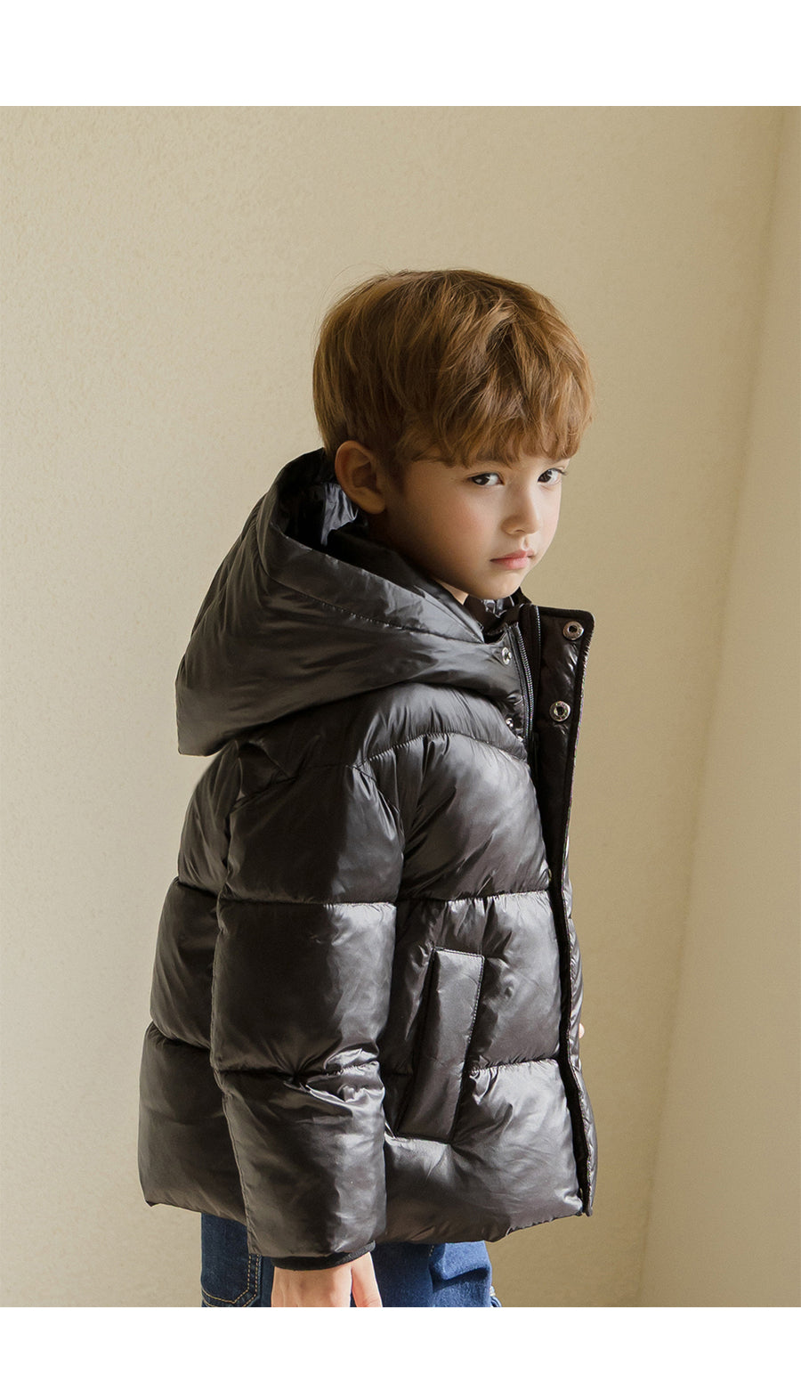 I LOVE J Oui merci solarball padding hoodie jacket