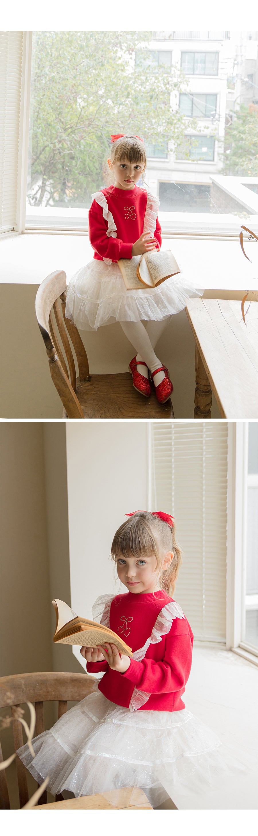 I LOVE J Net frill mtm (Fleece inside)