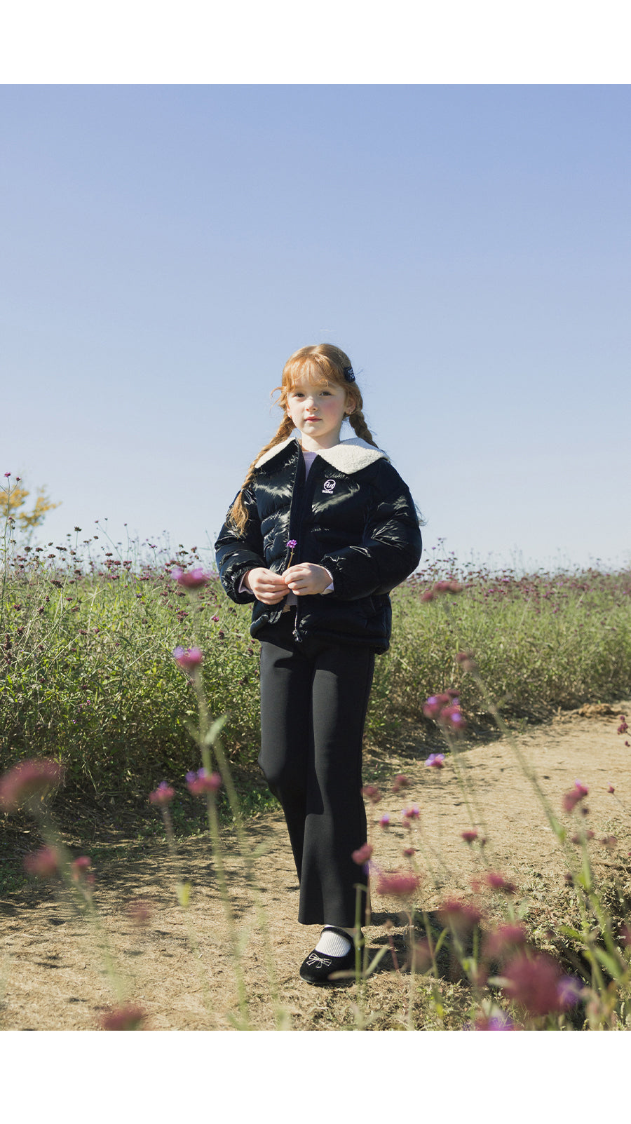 I LOVE J Fur collar solarball padding jacket