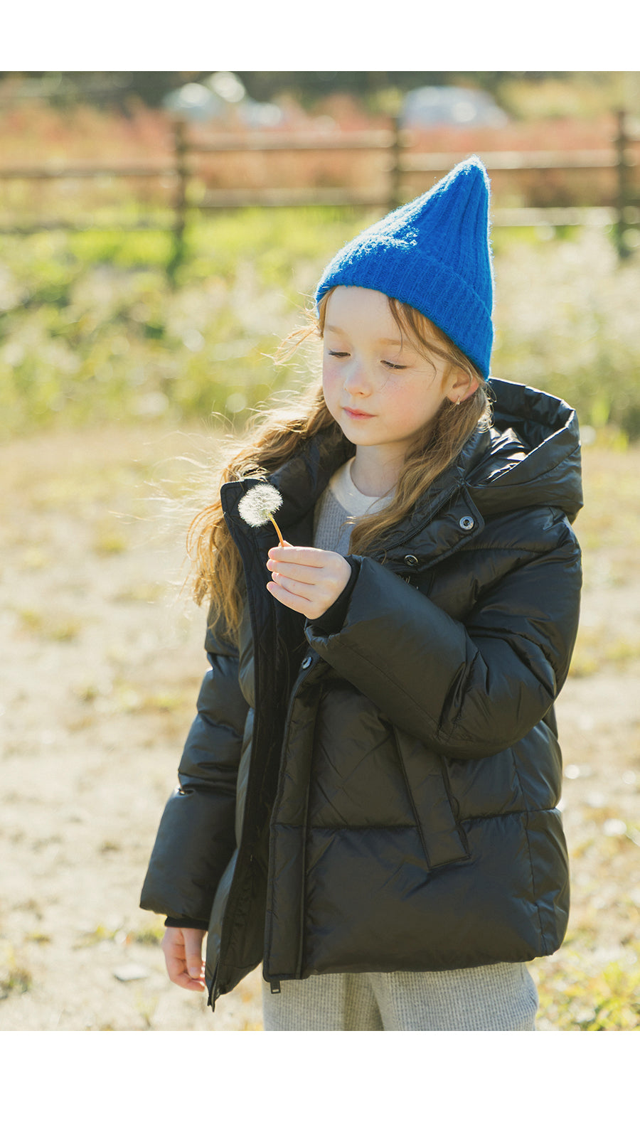 I LOVE J Oui merci solarball padding hoodie jacket