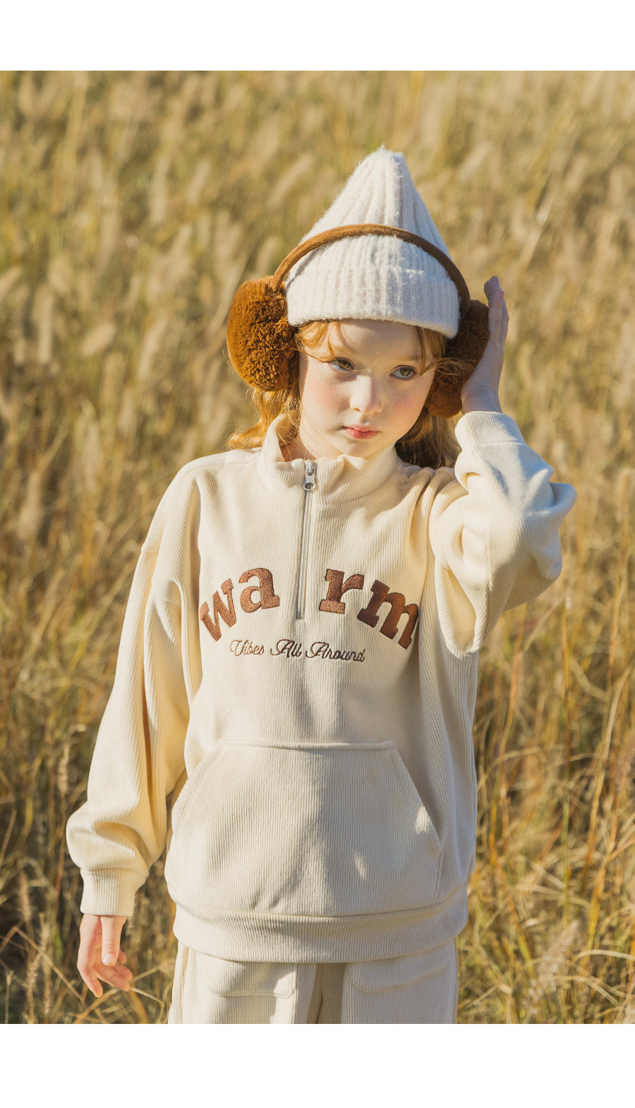 I LOVE J Warm velour fleece zip up top