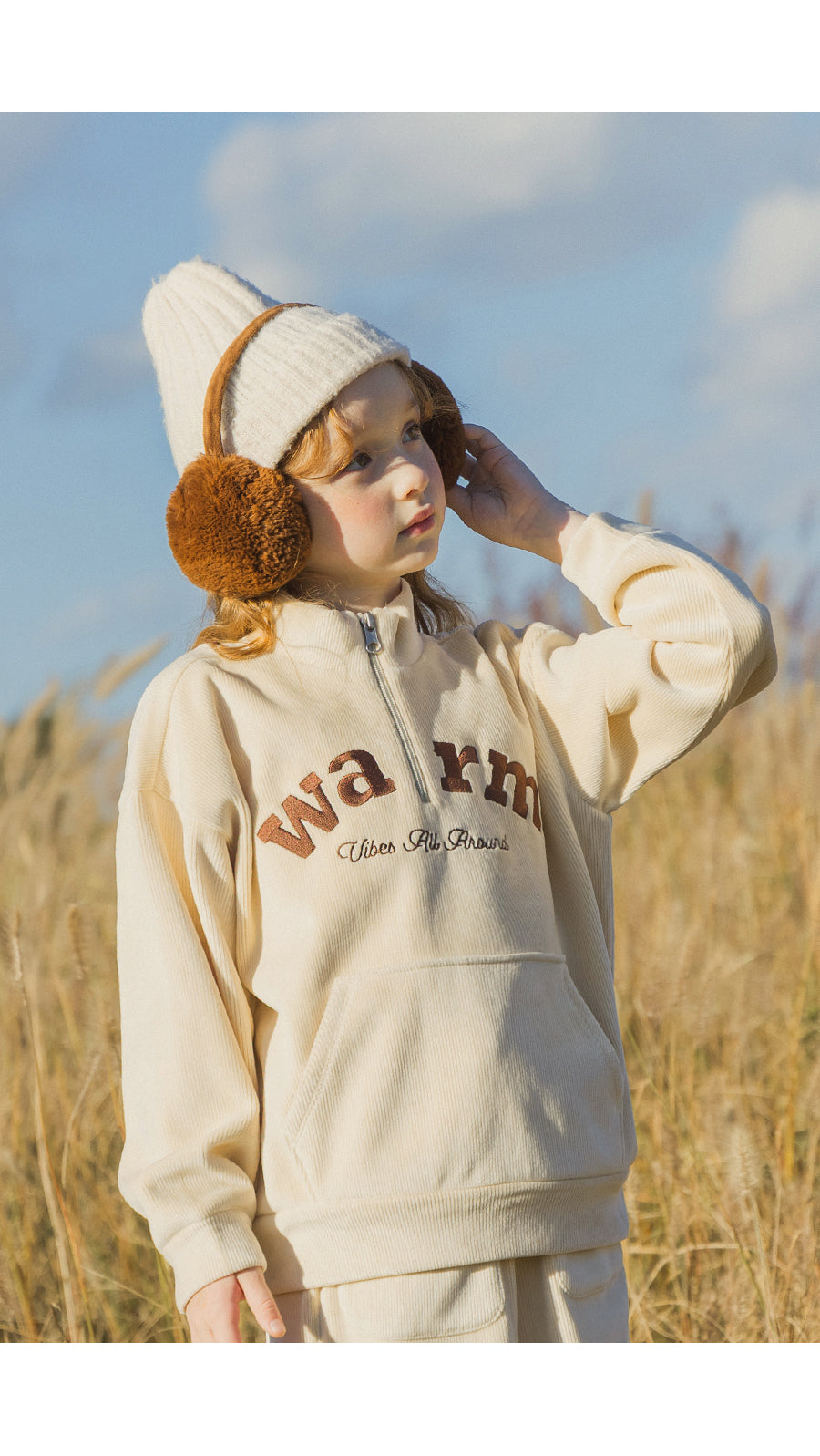 I LOVE J Warm velour fleece zip up top