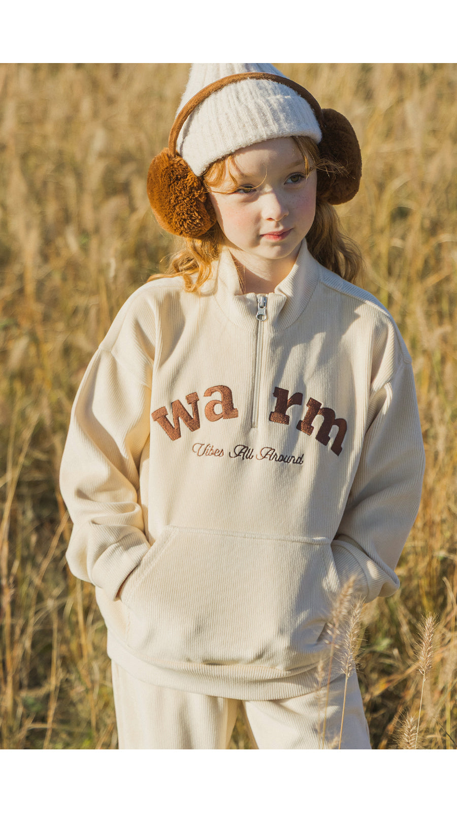 I LOVE J Warm velour fleece zip up top