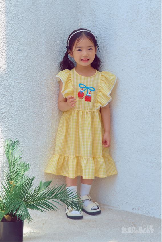 BEBEBEBE SUMMER strawberry ice cream fill dress
