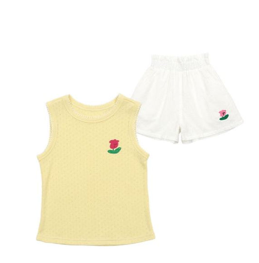 BEBEBEBE Tilt flower sleeveless SET