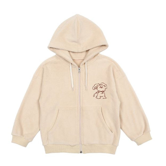 BEBEBEBE HOLIDAY  Puppy zip-up hoodie (BEIGE)