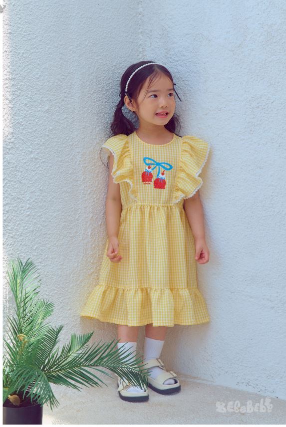 BEBEBEBE SUMMER strawberry ice cream fill dress