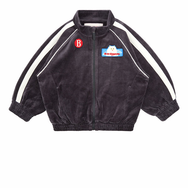 BEBE DE PINO Persian cat velour zip up jacket