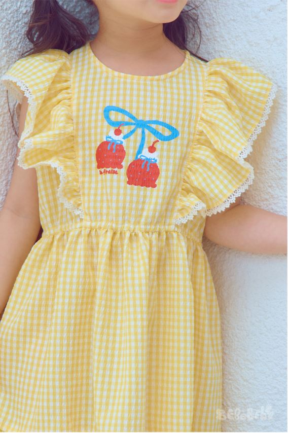 BEBEBEBE SUMMER strawberry ice cream fill dress