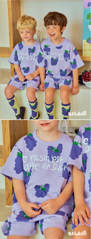 BEBEBEBE 1st summer pre order Grape rabbit training SET (PURPLE)