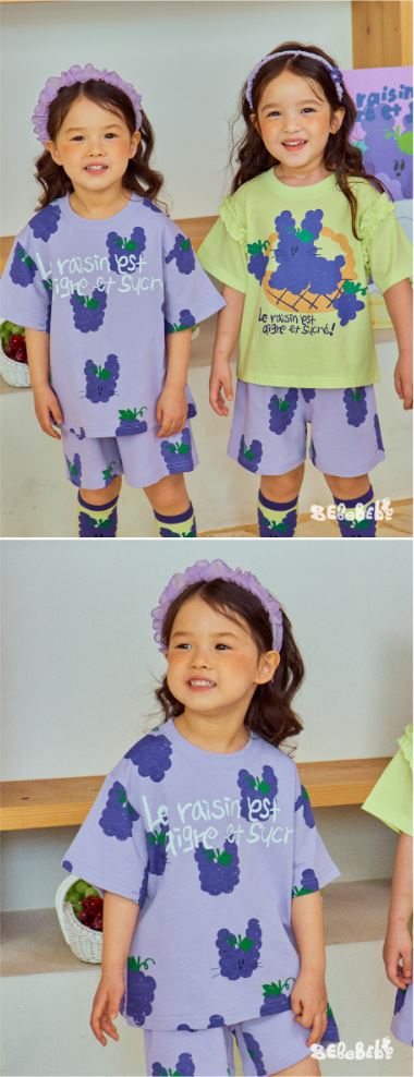 BEBEBEBE 1st summer pre order Grape rabbit training SET (PURPLE)
