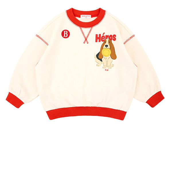 BEBE DE PINO Heros color block cover stitch sweatshirt