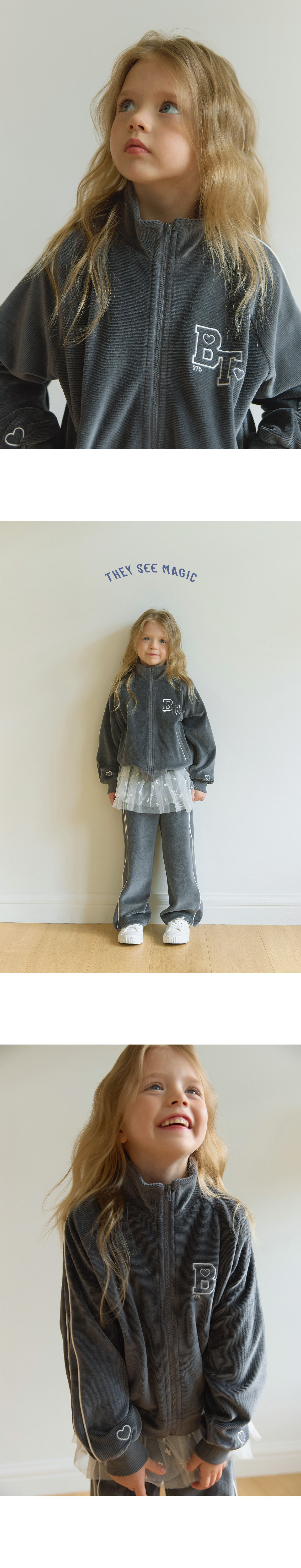 BEBETAILOR Zoey velour zip up jacket