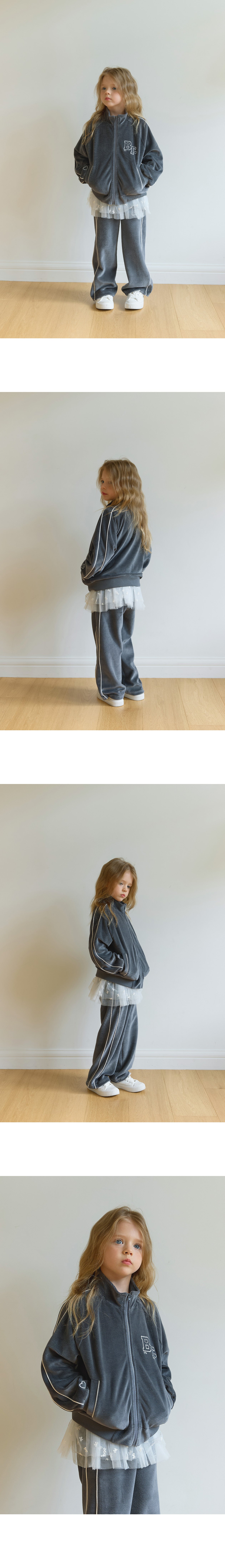 BEBETAILOR Zoey velour zip up jacket