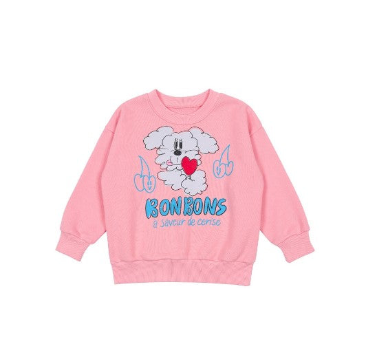 BEBEBEBE 2024 SPRING PRE Heart candy puppy sweatshirt