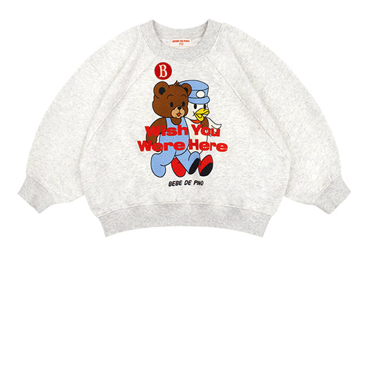 BEBE DE PINO Teen friends raglan loose fit sweatshirt