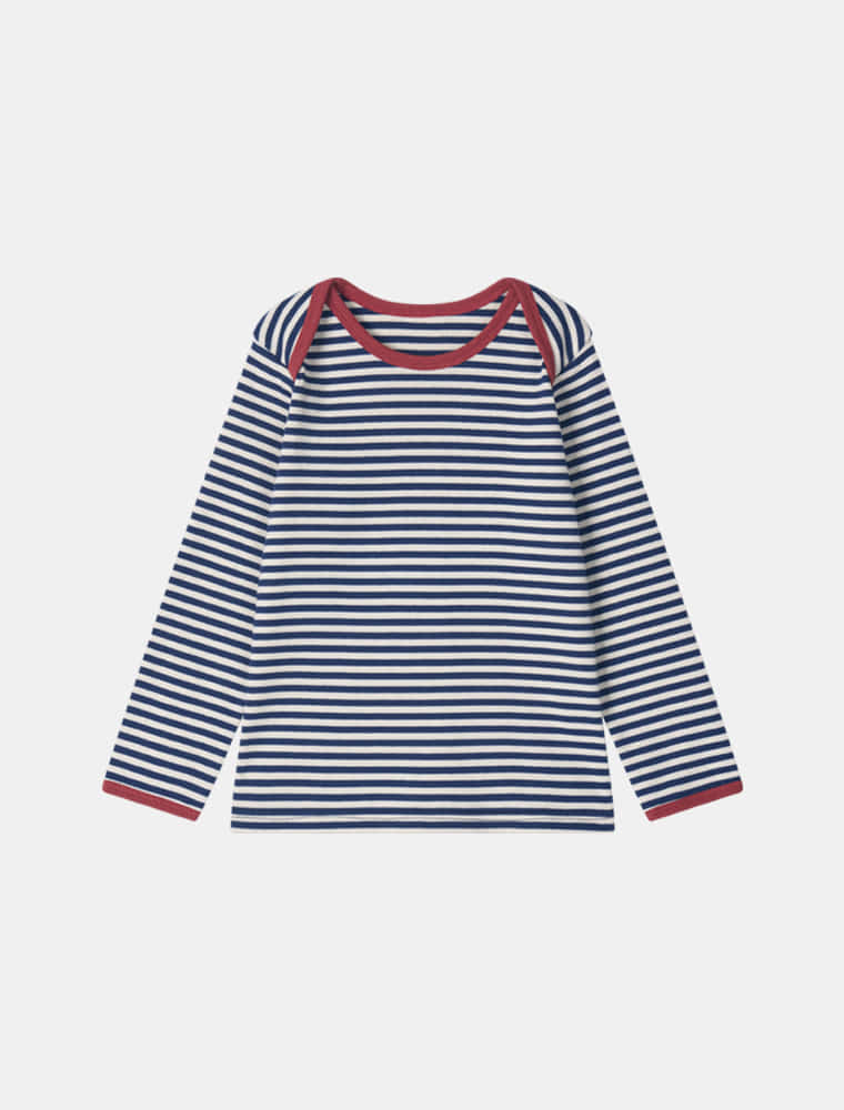 RAWUMBER Stripe binding shoulder t-shirt