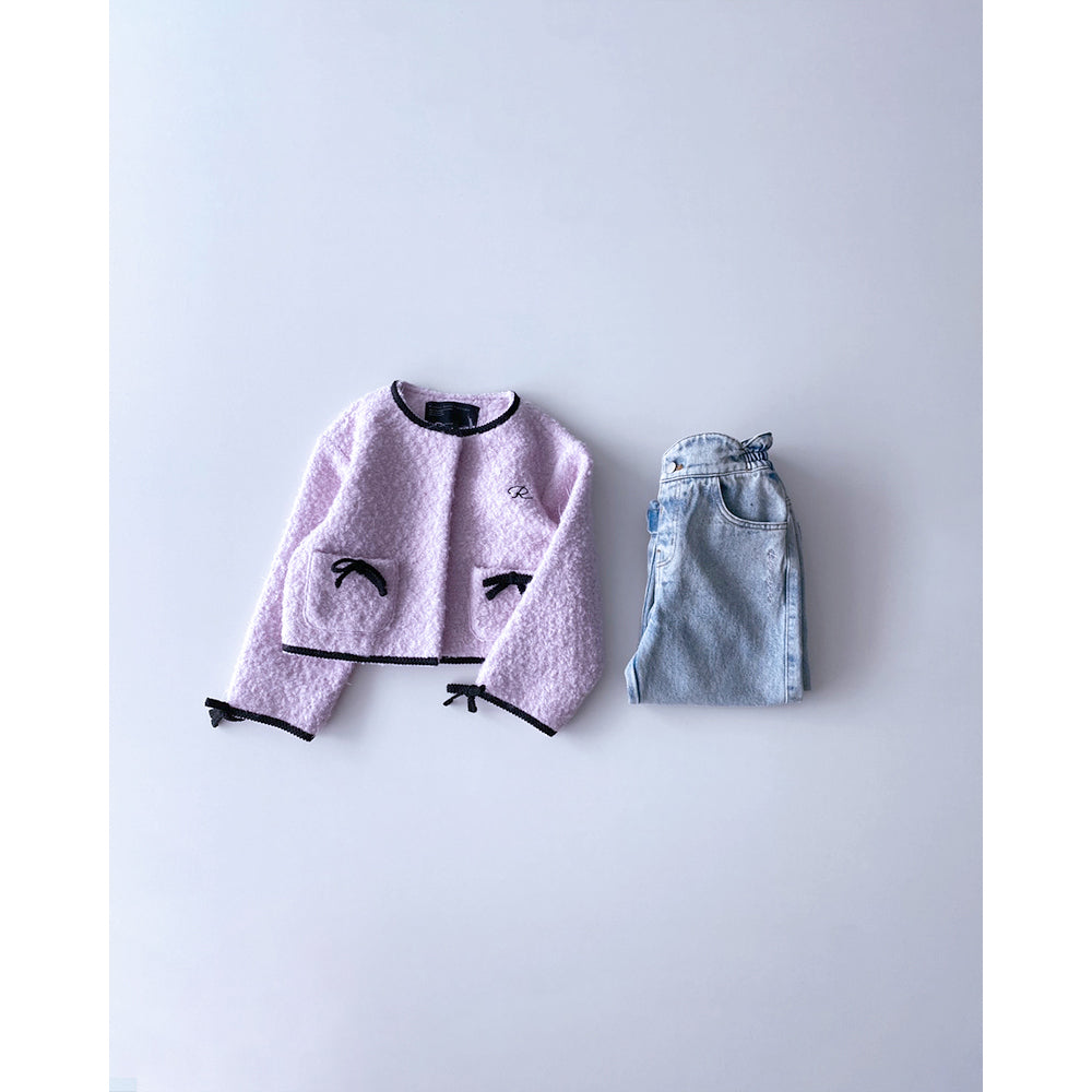 ROANJANE flower powder denim pants