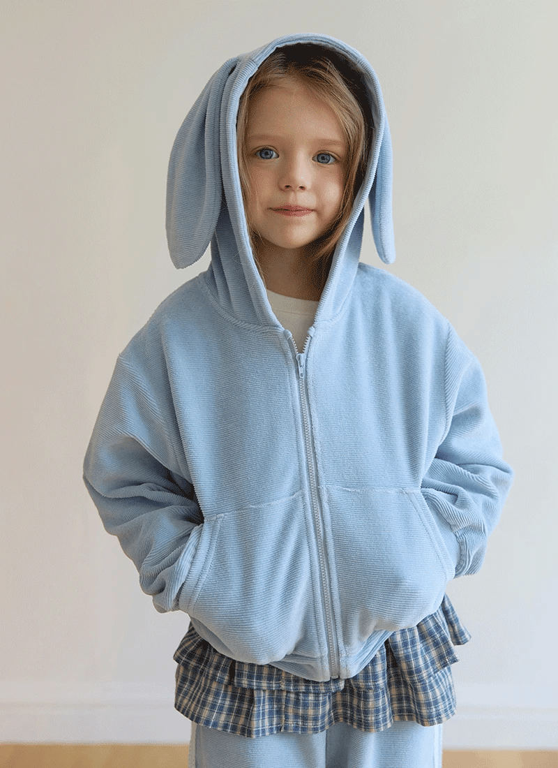 BEBETAILOR Belly rabbit hoodie zip up jacket