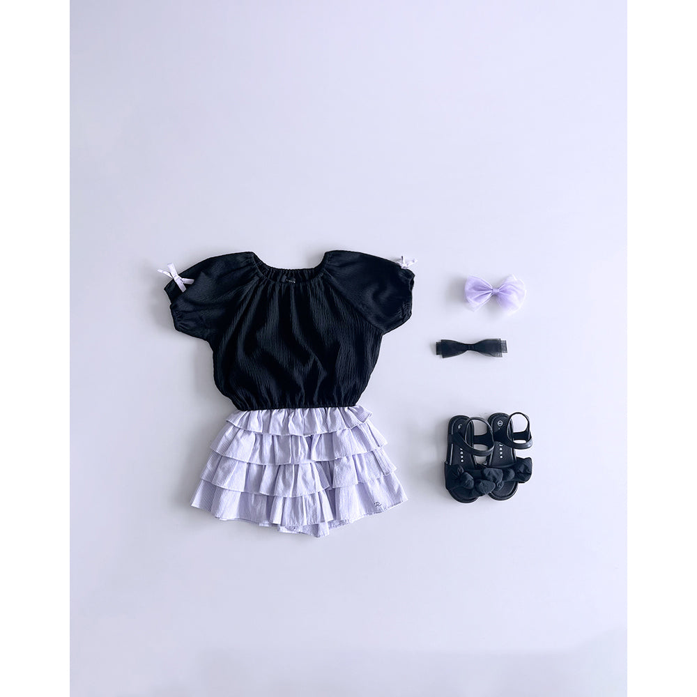 ROANJANE seersucker blueberry skirt