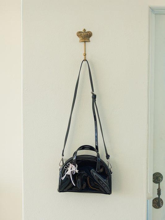 I LOVE J ribbon keyring two way bag