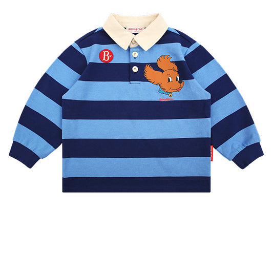 BEBE DE PINO Jesse stripe rugby tee