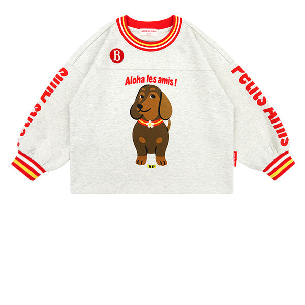 BEBE DE PINO Dachshund yoko point long sleeve tee