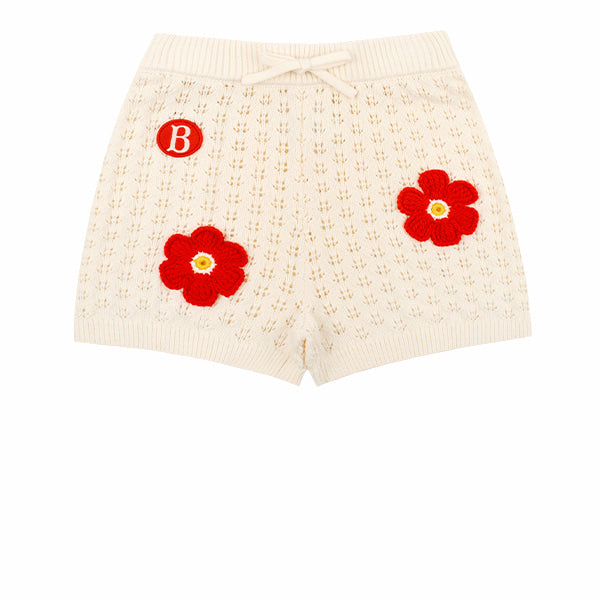 BEBE DE PINO Groovy flower crochet short pants