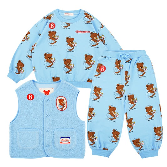 BEBE DE PINO All over play bear lounge wear set