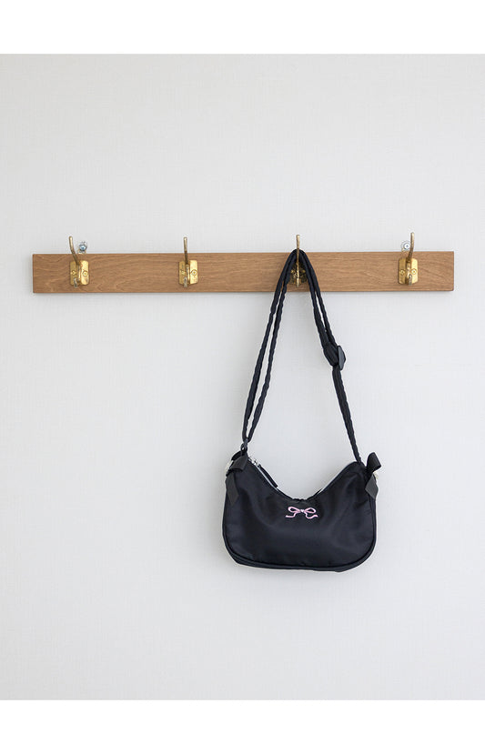 I LOVE J nylon hobo bag