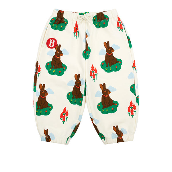 BEBE DE PINO All over rabbit baby sweatpants