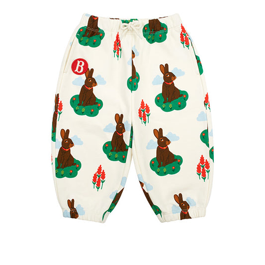 BEBE DE PINO All over rabbit baby sweatpants