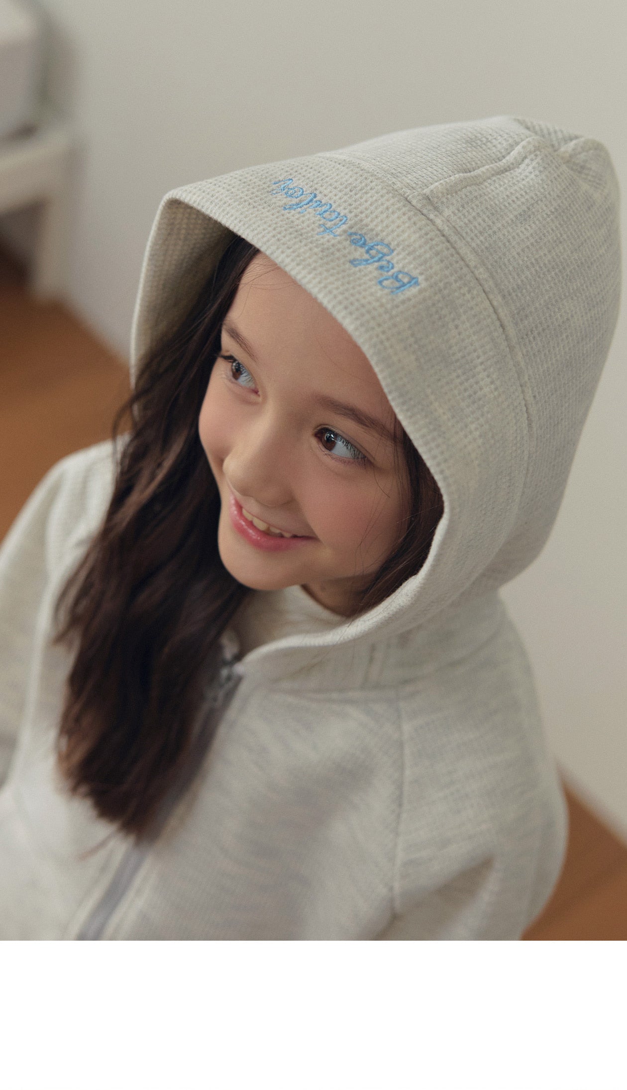 BEBETAILOR Fleece boucle hoodie zip up