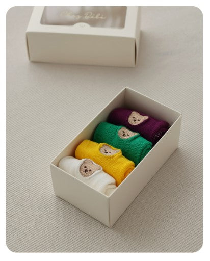 CHEZBEBE Macaron Daily Baby Socks 4pc Set