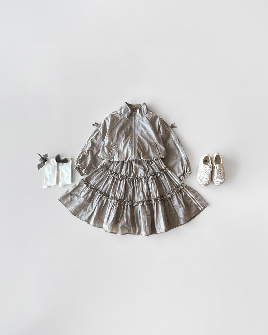 ROANJANE Lauren track skirt (Silver)