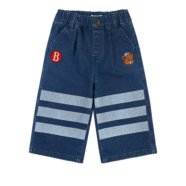 BEBE DE PINO Play bear baby tipping denim pants