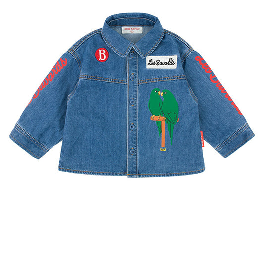 BEBE DE PINO Parrot baby denim shirt