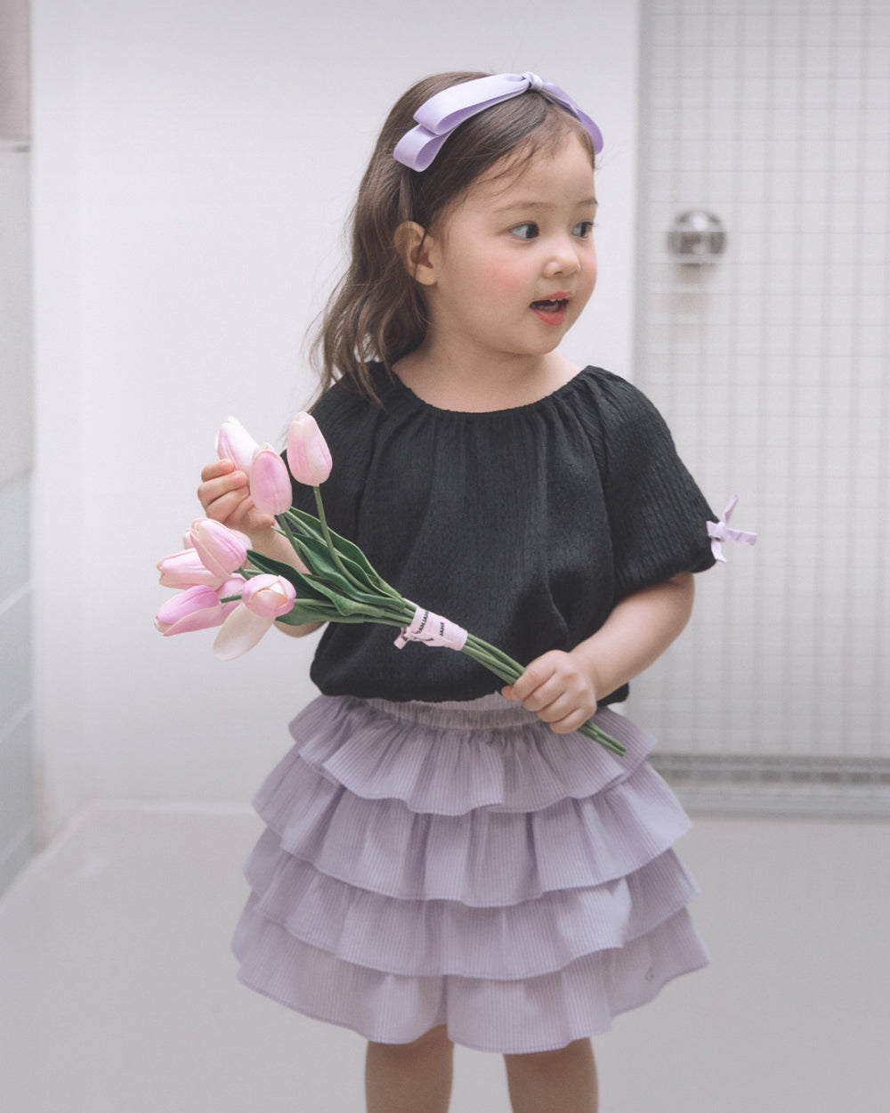 ROANJANE seersucker blueberry skirt