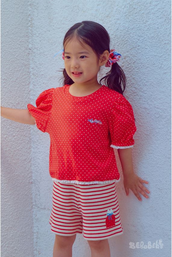 BEBEBEBE SUMMER strawberry ice cream puff daily set