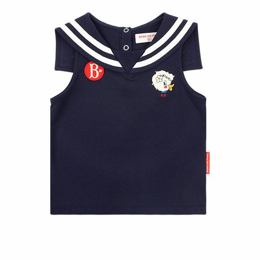 BEBE DE PINO 	Halii baby pique sailor collar tee