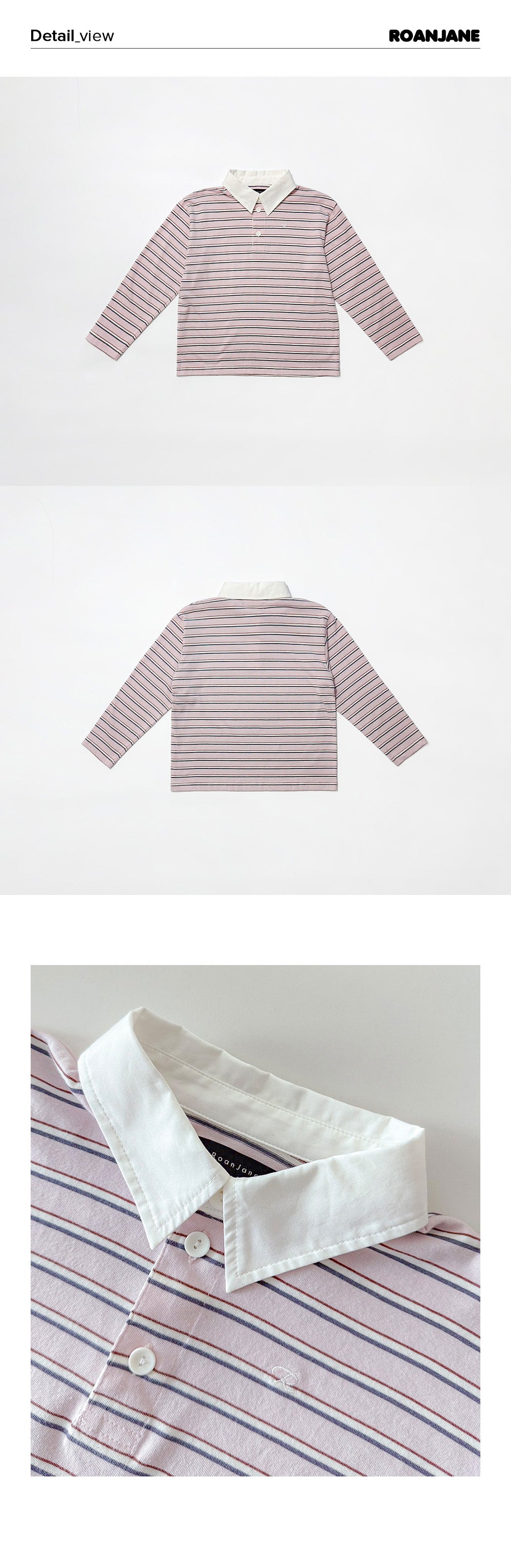 ROANJANE Tori collar t-shirt(Pink)