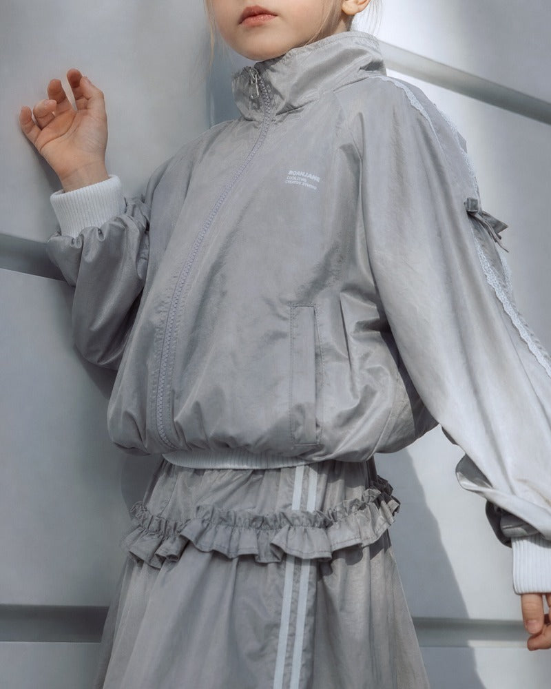 ROANJANE Carry windbreaker jacket (Silver)